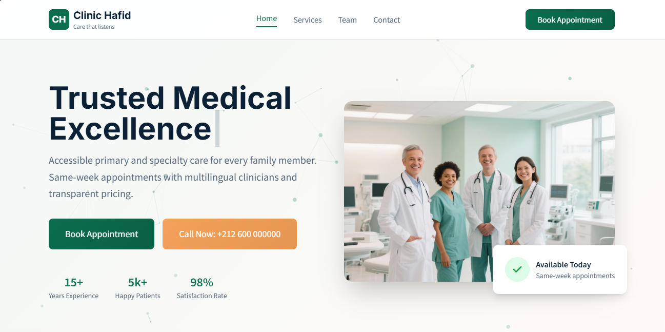 Clinic Hafid Website